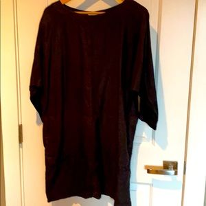 Wilfred navy tunic with pockets